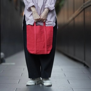 AMIACALVA(アミアカルヴァ) WASHED CANVAS 4POCKETS TOTE(TS) RED