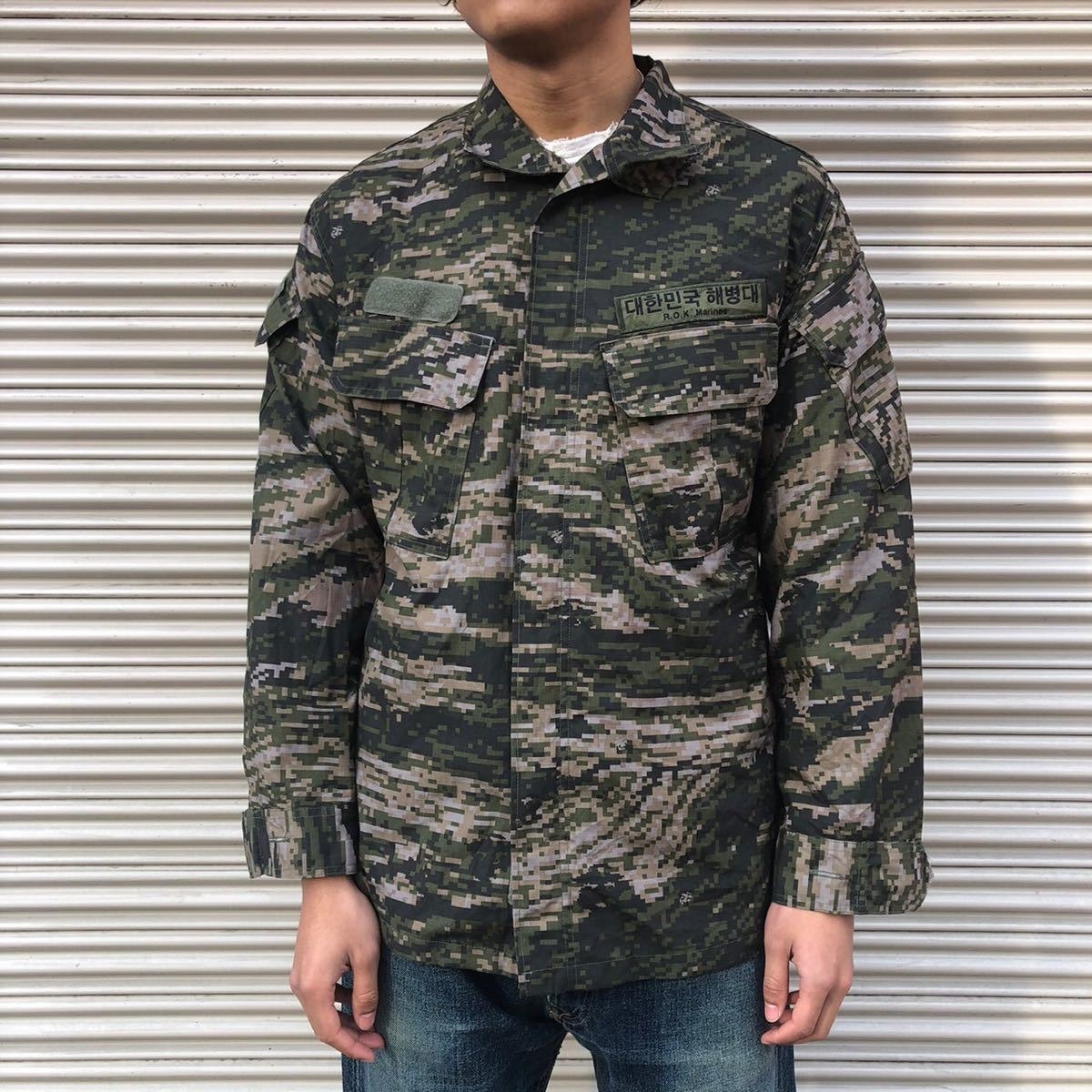 美品 KOREA Navy 韓国軍 実物 デジカモ 迷彩 フィールドジャケット 
