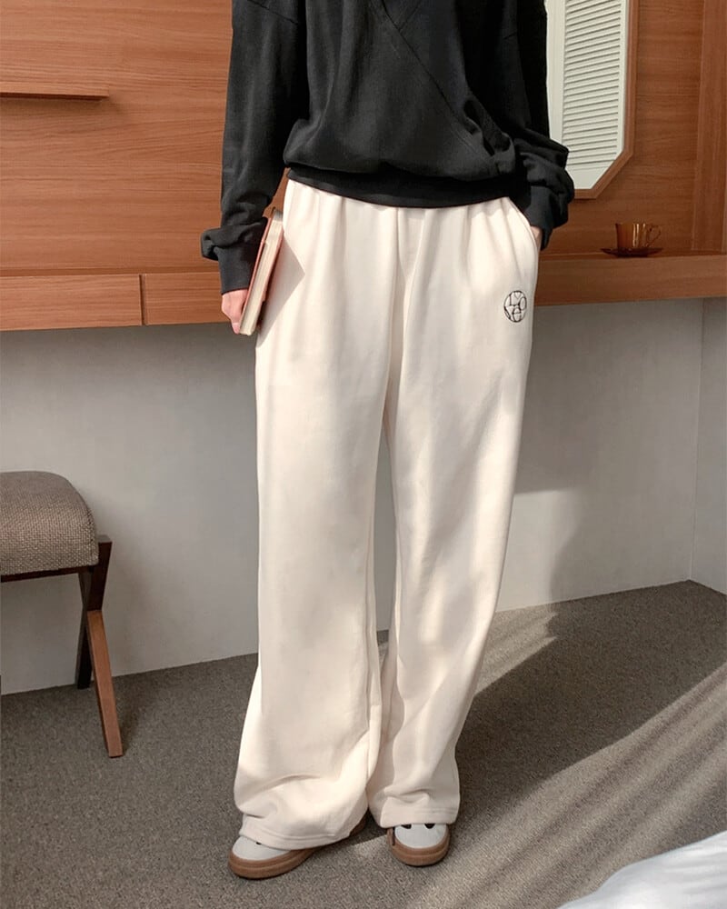 【SELECT】刺繍スウェットパンツ