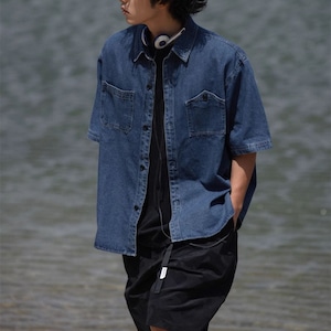 【NOEARS】Retro denim short sleeve shirt 【NOEARS】Retro denim short sleeve shirt
