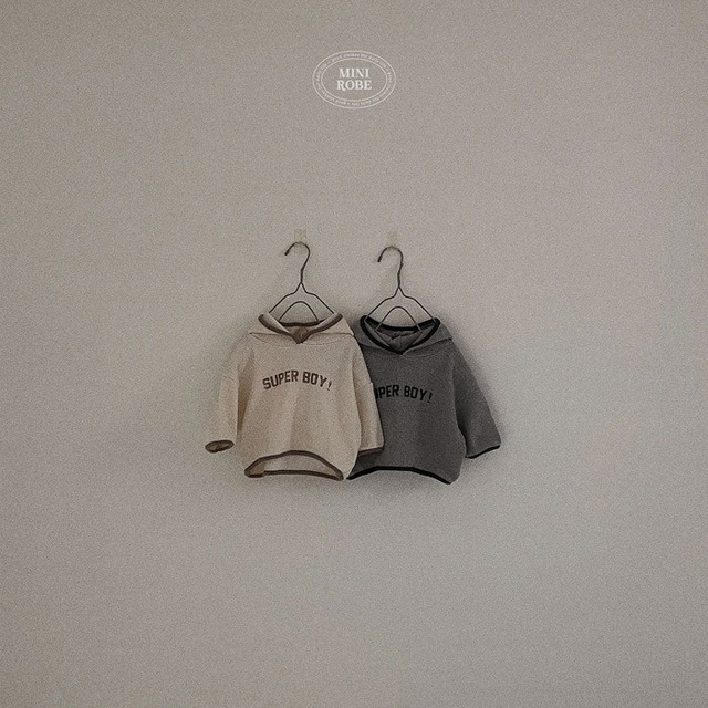 《即納》ベビー　ワッフルフードパーカー