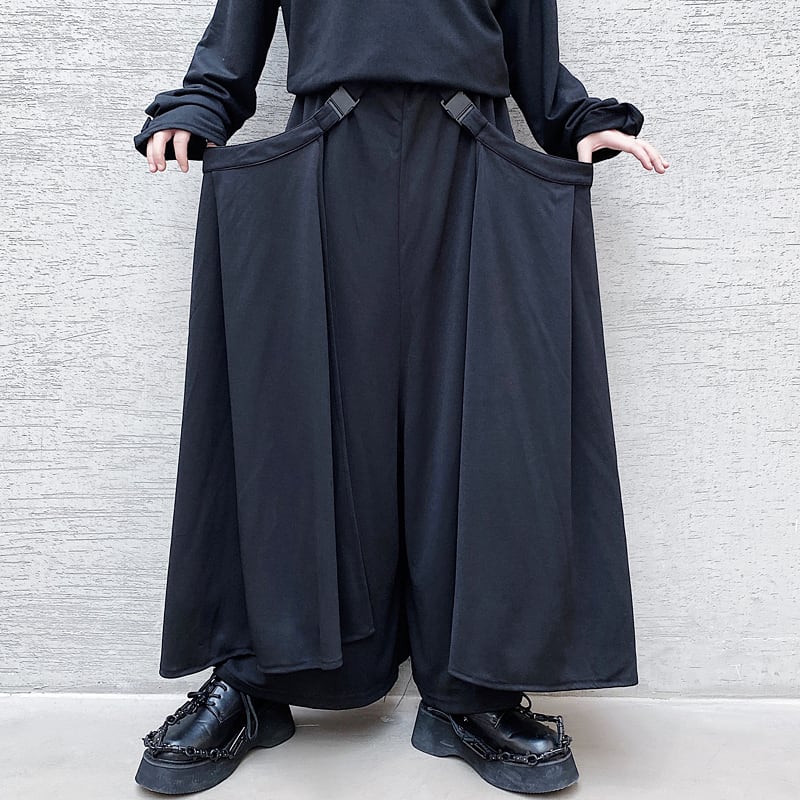 サブカル系 メンズパンツ 袴パンツ ワイドパンツ ストリートファッション