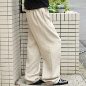 FAIRFAX 2tuck linen slacks ivory