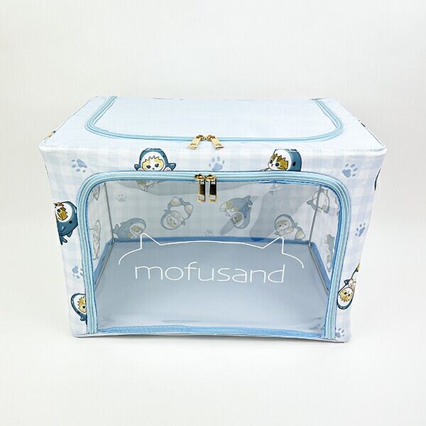 moufusand モフサンド 折りたたみ収納BOX(大) サメにゃん ブルー