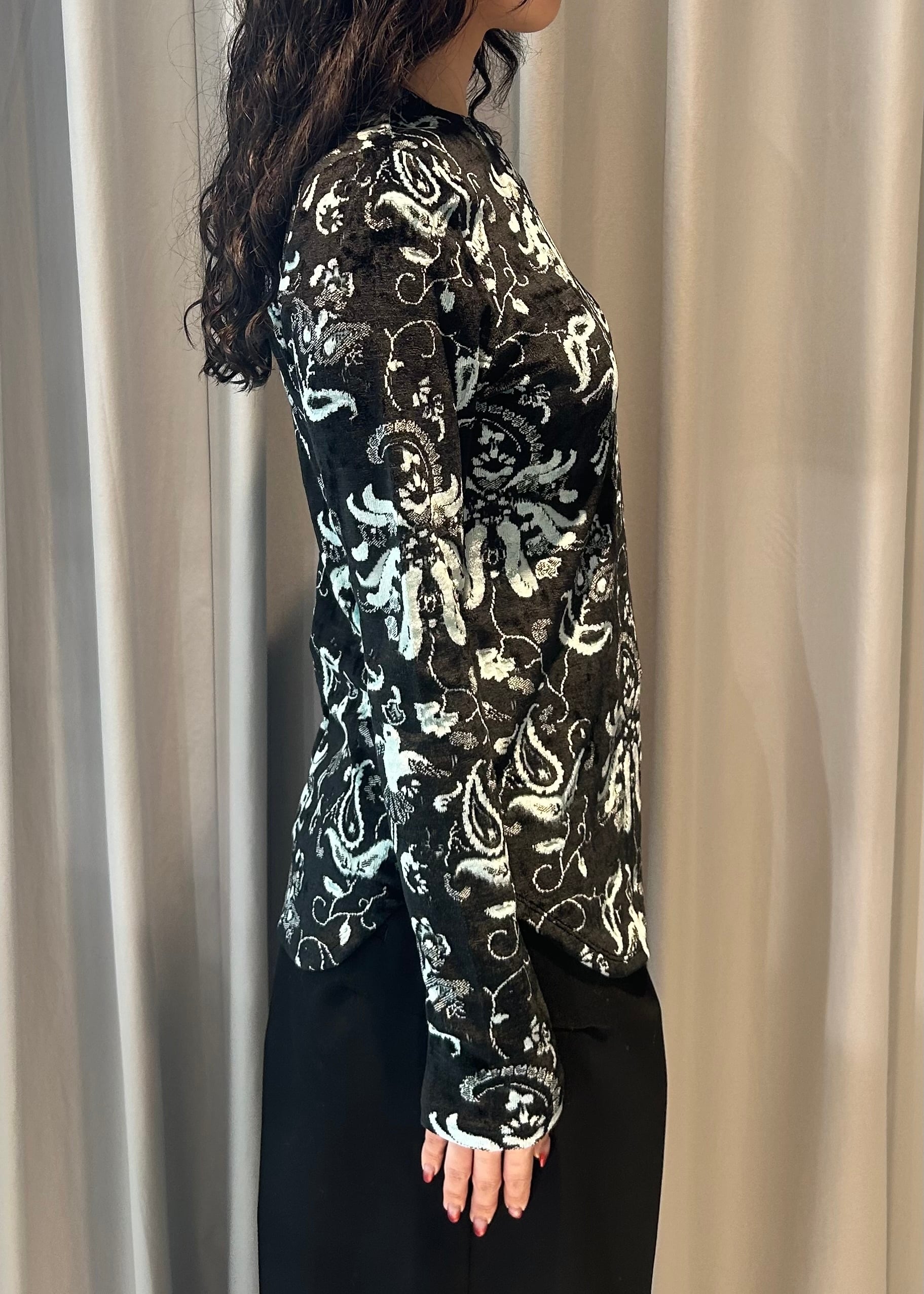 mame ベロアトップス 25AW】Mame Kurogouchi マメ クロゴウチ / Velour Jersey Top