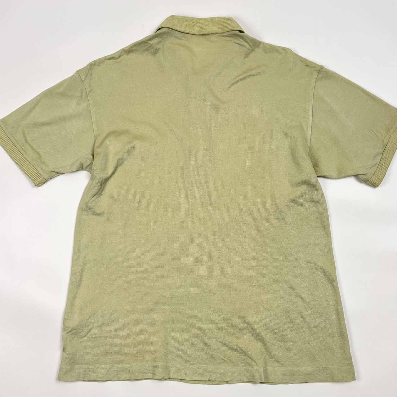 90s Aquasport Aquascutum アクアスキュータム 鹿の子 半袖 ポロシャツ M/黄緑系 メンズ ビンテージ