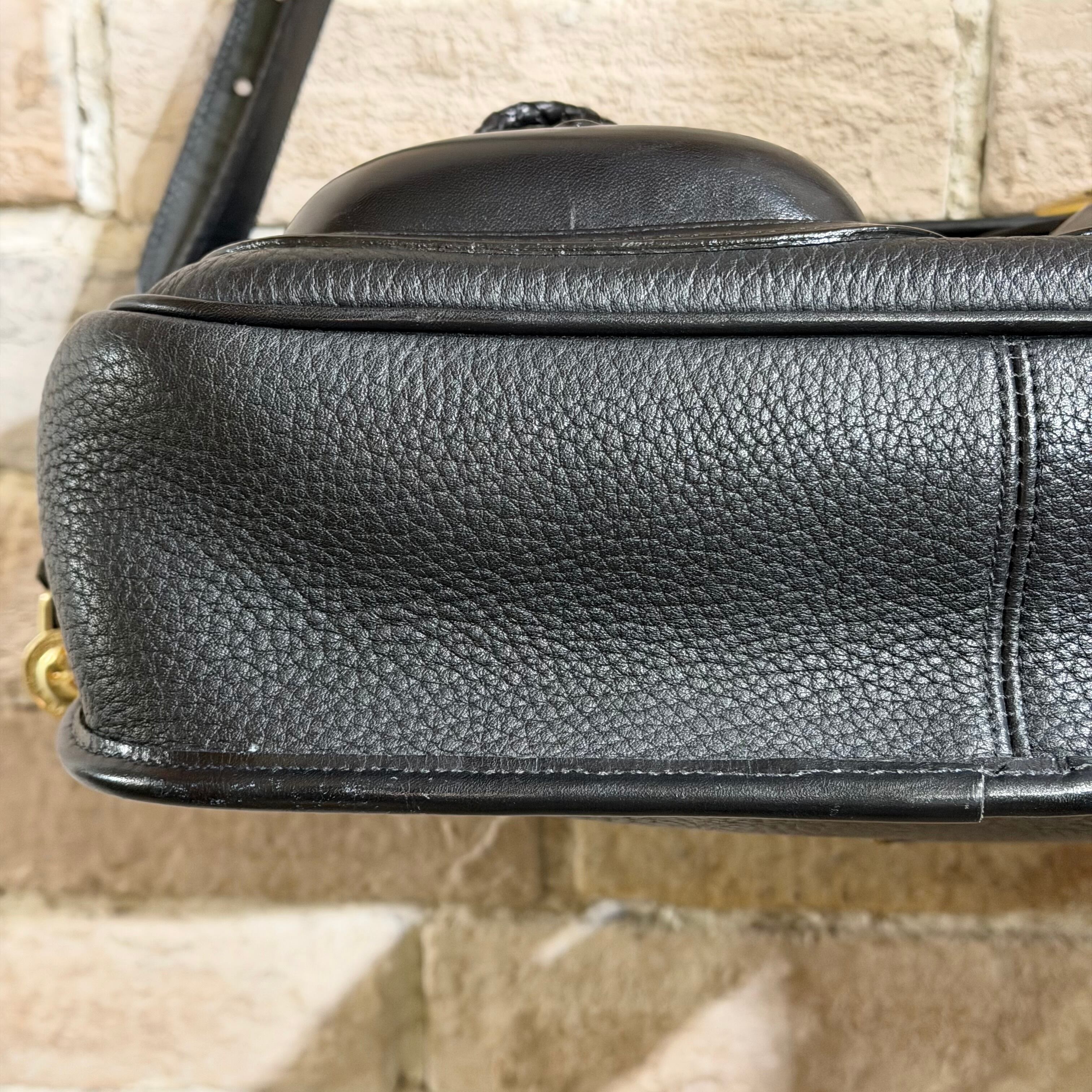 dooney&bourke USA製 ブラックレザーショルダーバッグ ドゥーニー