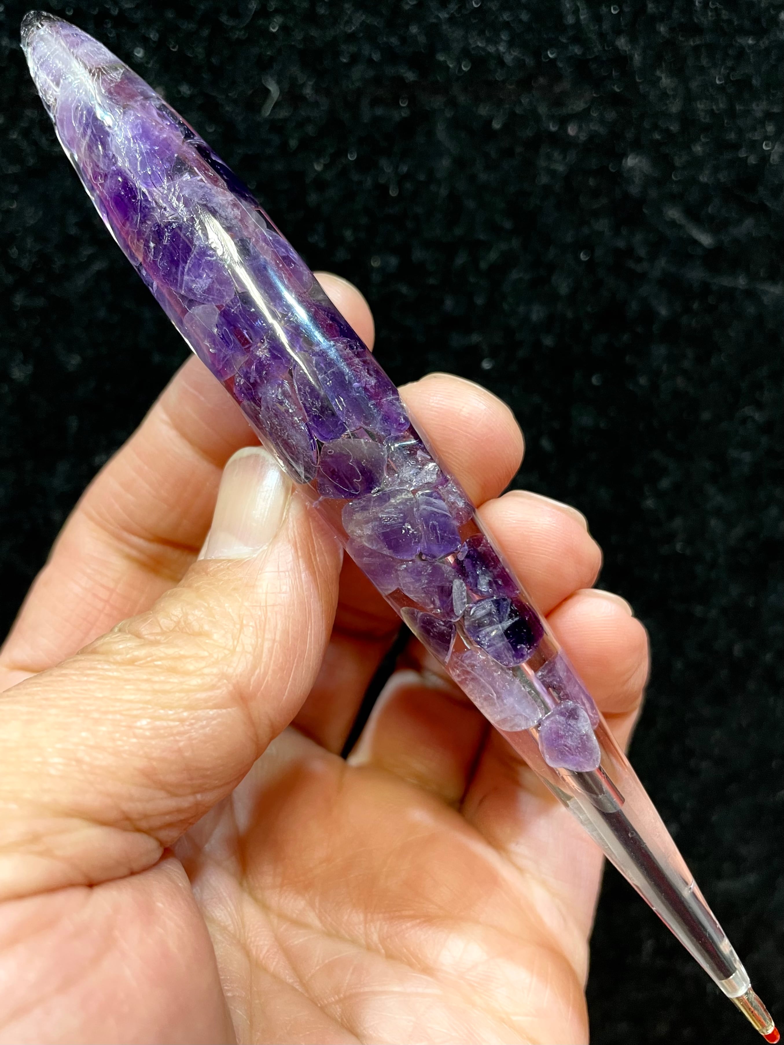 1) パワーストーン・ヒーリングボールペン(アメジスト)