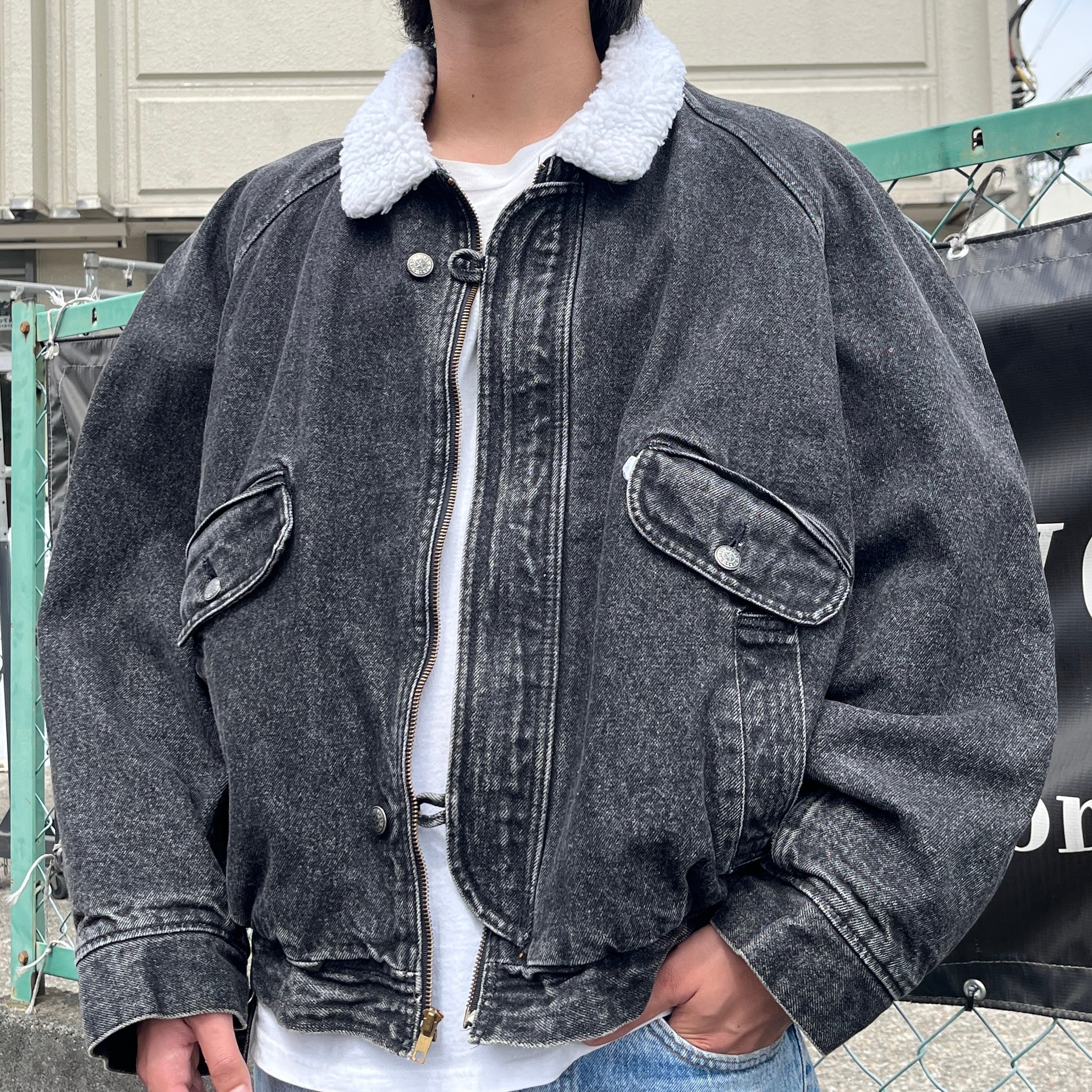 USA製 90s Levi's ブラックデニムジャケット 黒 XL-