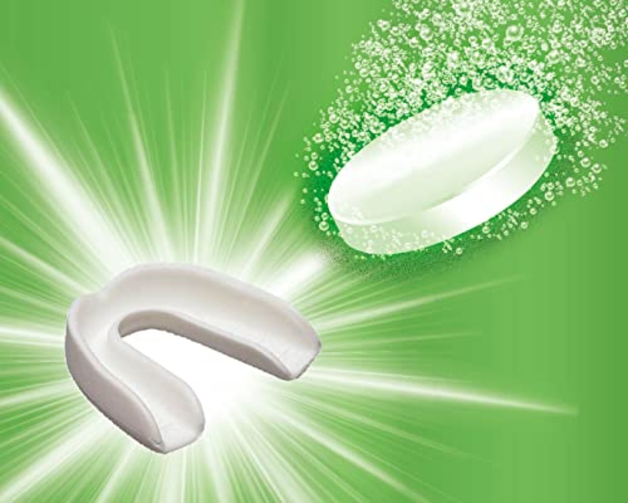 紀陽除虫菊 デントクリア マウスピース洗浄剤 [48錠入] 酵素 緑茶の香り (カテキン配合/漂白成分配合) スポーツ用対応 ホワイト 48個 (x 1)