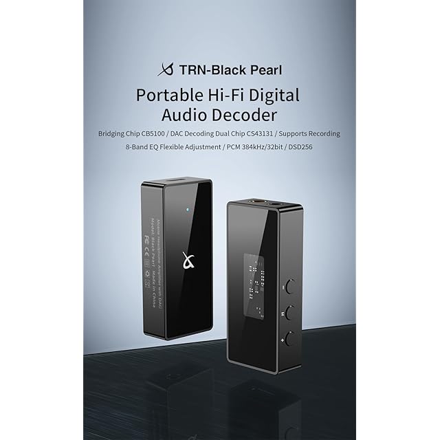 TRN BlackPearl 小型アンプ DAC スマホ AMP 【ハイレゾ対応】 32bit