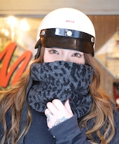 ROBIN NECK WARMER デニムBK&ブラックレオパード