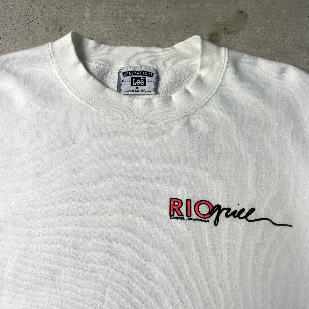 90年代 USA製 RIO GRILL アート 企業ロゴ バックプリント スウェット 