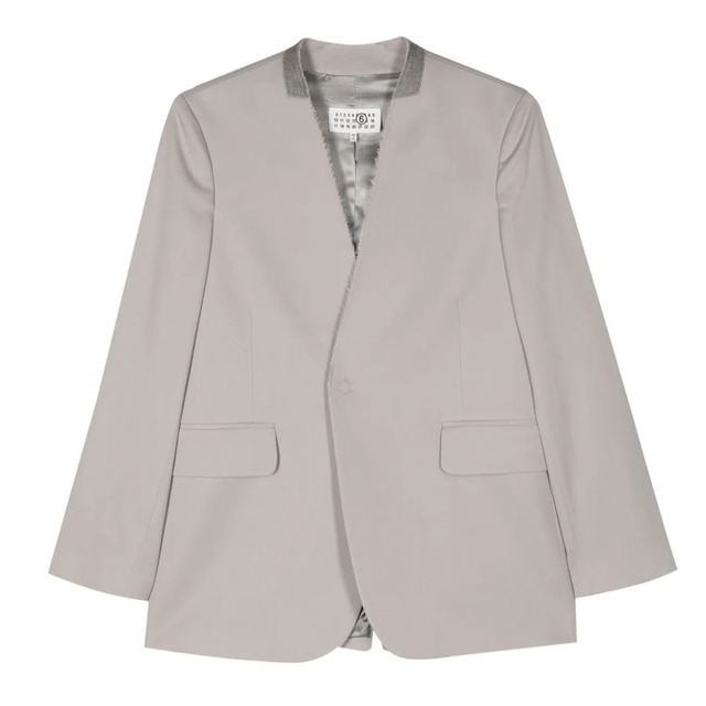 MM6　COLLARLESS JACKET　TAUPE