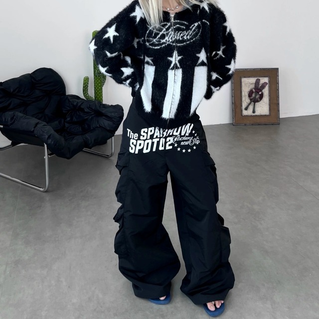 グラフィックワイドフォルムカーゴパンツ 1col R02910
