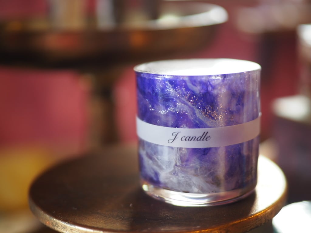 Marble Aroma Candle  purple