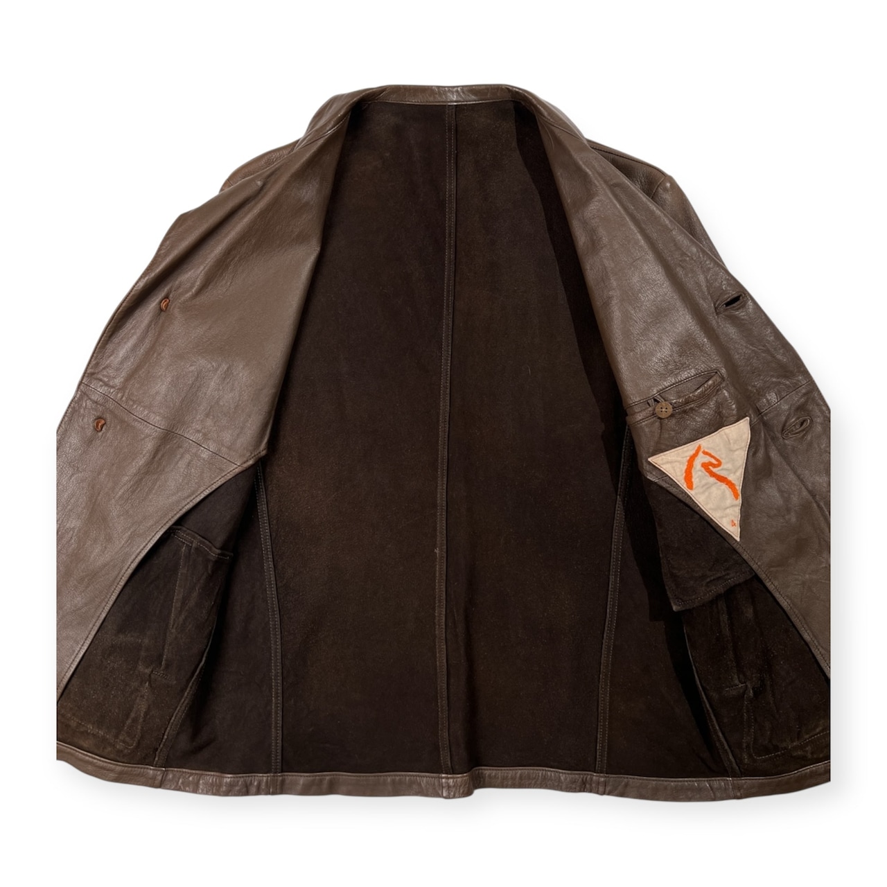 45rpm フォーティーファイブアールピーエム ディアスキン 鹿革 レザー ジャケット サイズ 4 /ブラウン系