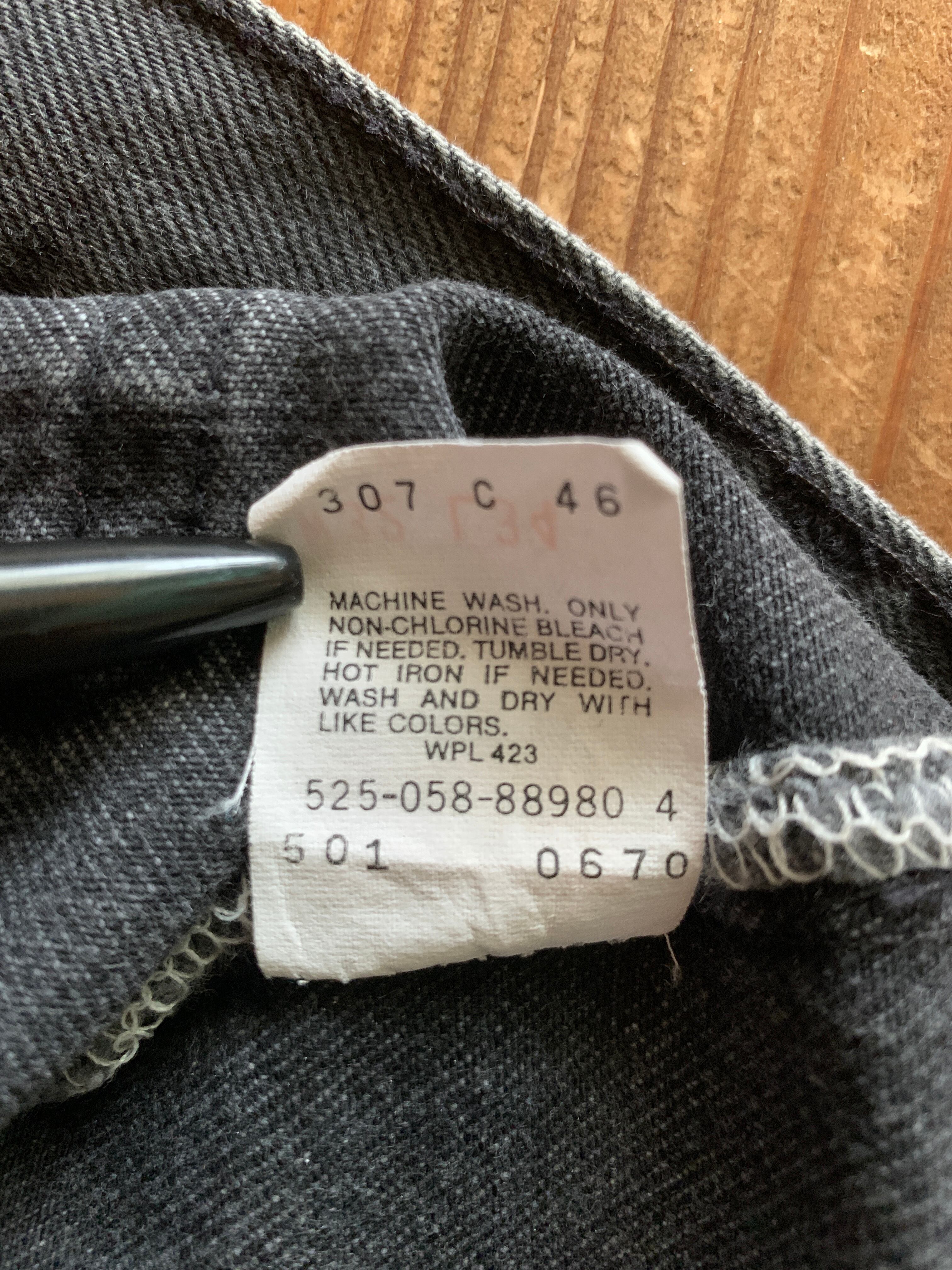 90's Levi's 501 ブラック デニムパンツ 表記（32 × 34）USA製