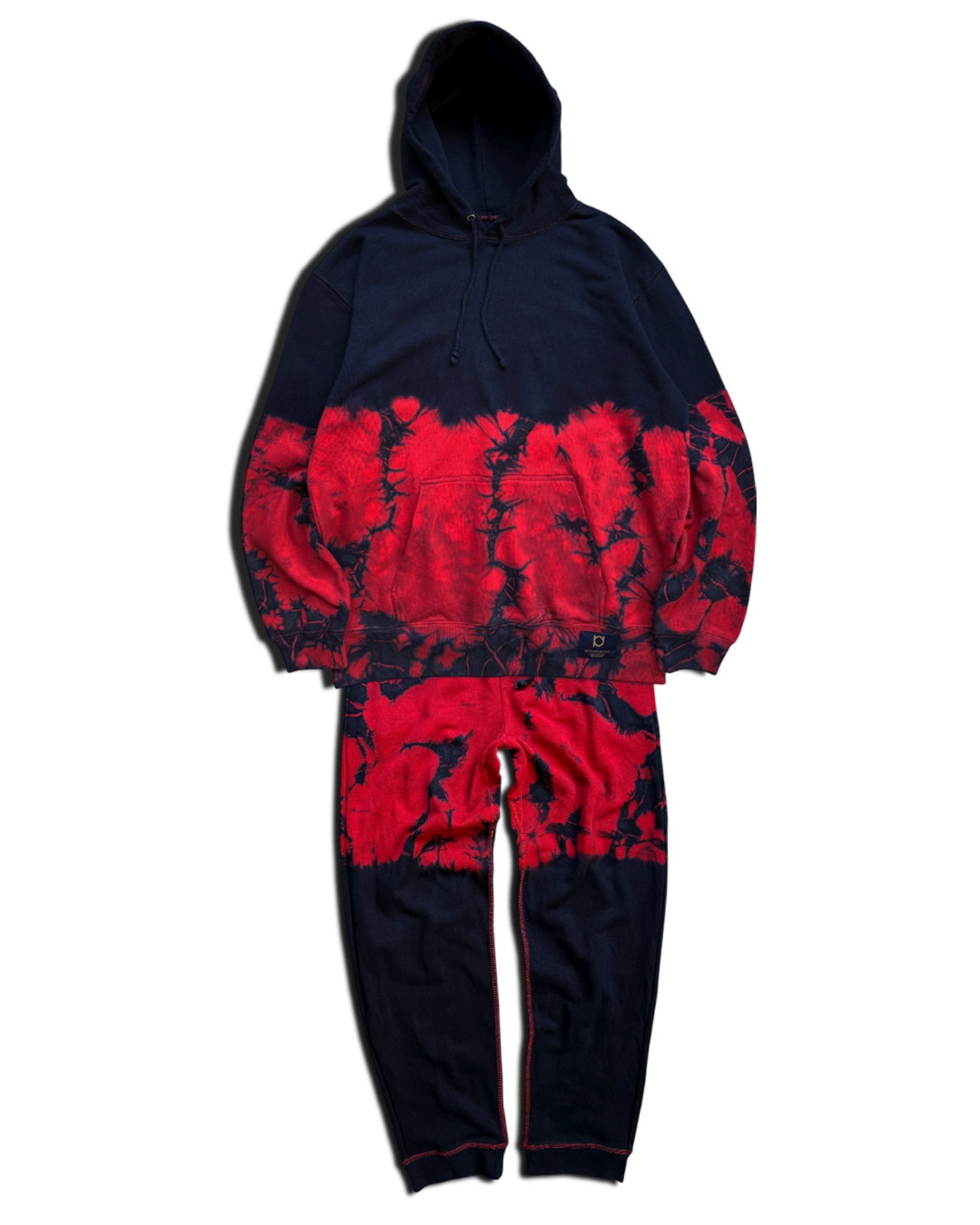 【数量限定販売】藍染めタイダイスウェットプルオーバーパーカー DNA