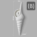 壁掛け花瓶 貝殻 ホワイト 陶器 ウォールベース 巻貝 コンク シェル インテリア 花器 壁面装飾 マリン 海 ナチュラル モダン