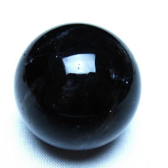 モリオン 黒水晶 丸玉 34mm スフィア 置物 原石 141-7364