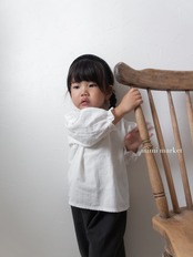 韓国子供服 / mimimarket / 26Autumn / ラウンドカラーブラウス / 秋服 *S~L *