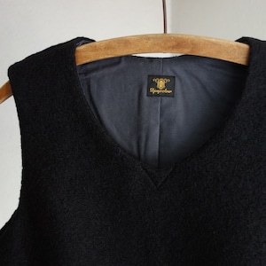 shetlandwool vest / shetland black