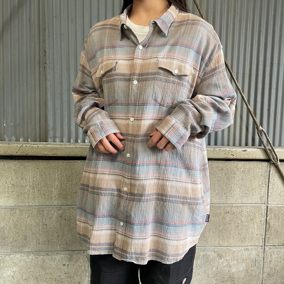 Patagonia パタゴニア ステアーズマン チェックシャツ メンズXXL 古着 