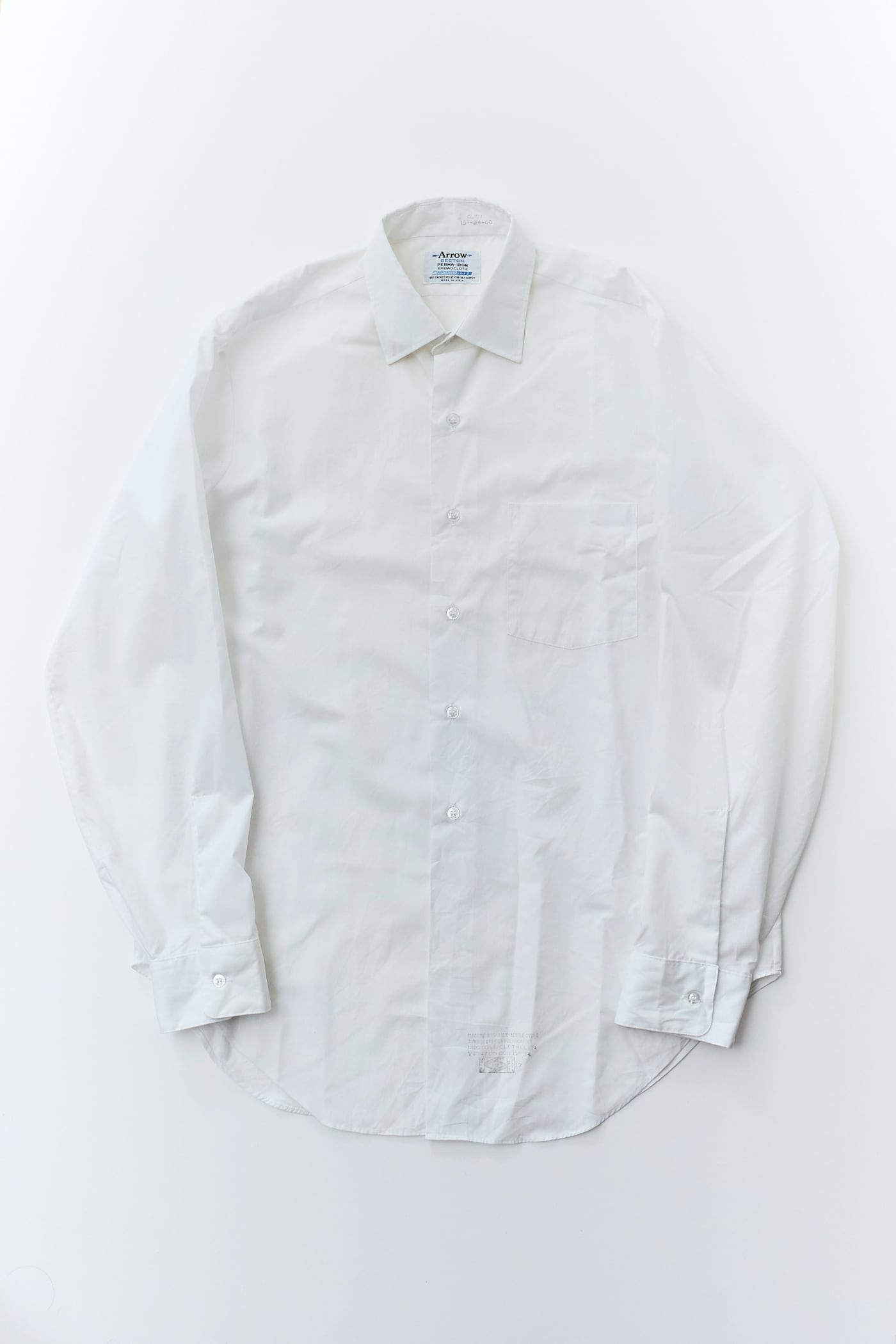 70s USA製 VINTAGE ARROW WHITE L/S SHIRT | Reben｜デザインという