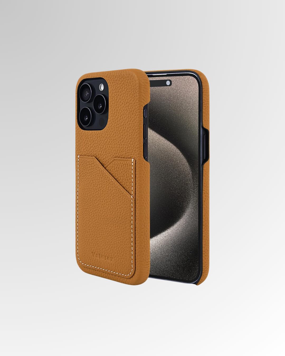 【iPhone15シリーズ】バックカバー型ケース トゴ ブラウン
