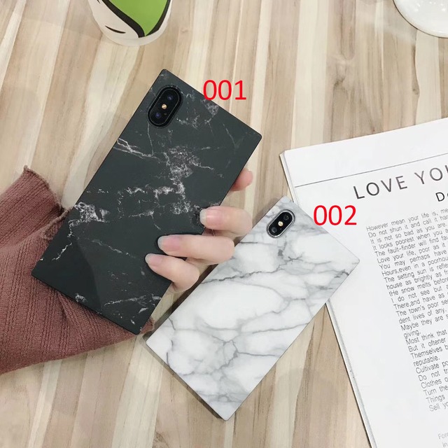 大理石柄 スクエア Iphonexケース Iphone8plusケース おしゃれ模様 Jpcasecase 携帯ケース 通販
