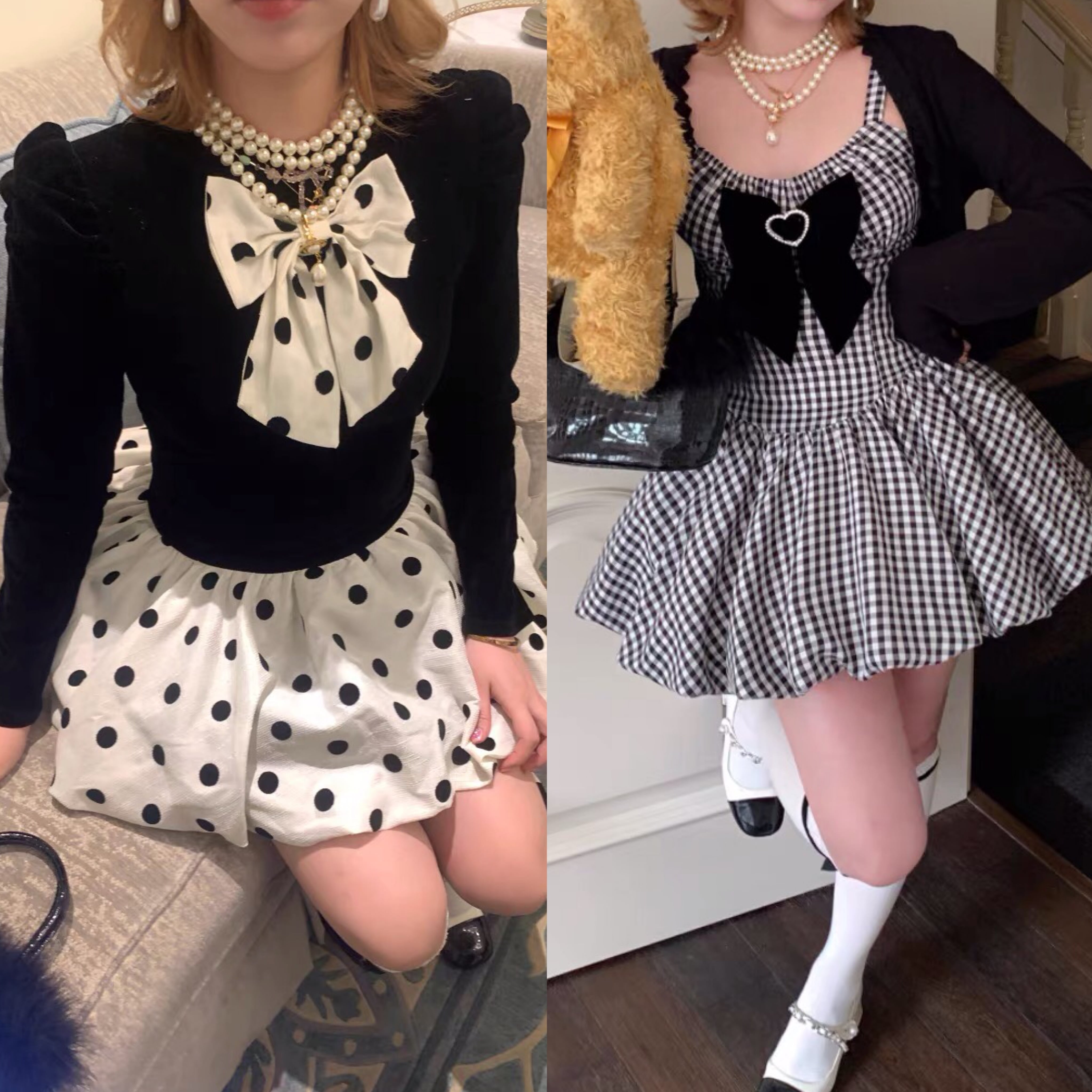 レディース ハートりぼん♡【y2k♡姫ギャル浴衣ドレス 水色薔薇柄