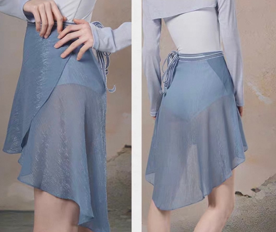 Shimmer Chiffon シマーシフォン ラップバレエスカート（Blue