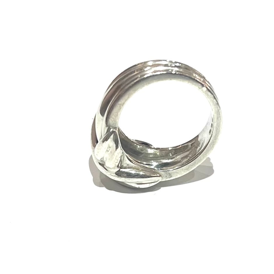 希少【TIFFANY&CO.】【11号】2782 ワイドシグネチャー ワイドリング
