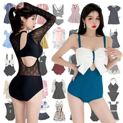 メガ割 24 韓国 水着 レディース 体型カバー 可愛い ワンピース 23点セット セクシー キレイ ラッシュガード ビキニ ワンピース水着 韓国 ファッションwudamne