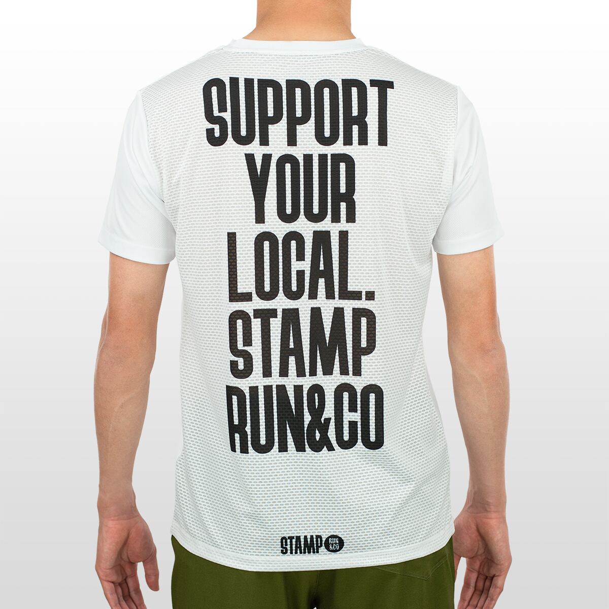 STAMP GRAPHIC RUN TEE (SUPPORT YOUR LOCAL. -WHITE-) | STAMP Run&Co