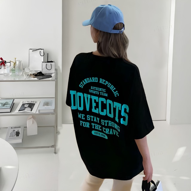 【即納】Y-3012　2026夏新作♡DOVECOTSロゴ半袖Tシャツ　ブラック　0304