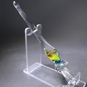 ガラスペン　黄色と青　72