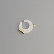 Tema' Baco - Matte “moonC” G ：Clear × Gold｜半透明マットカーブ／2WAYイヤーカフ