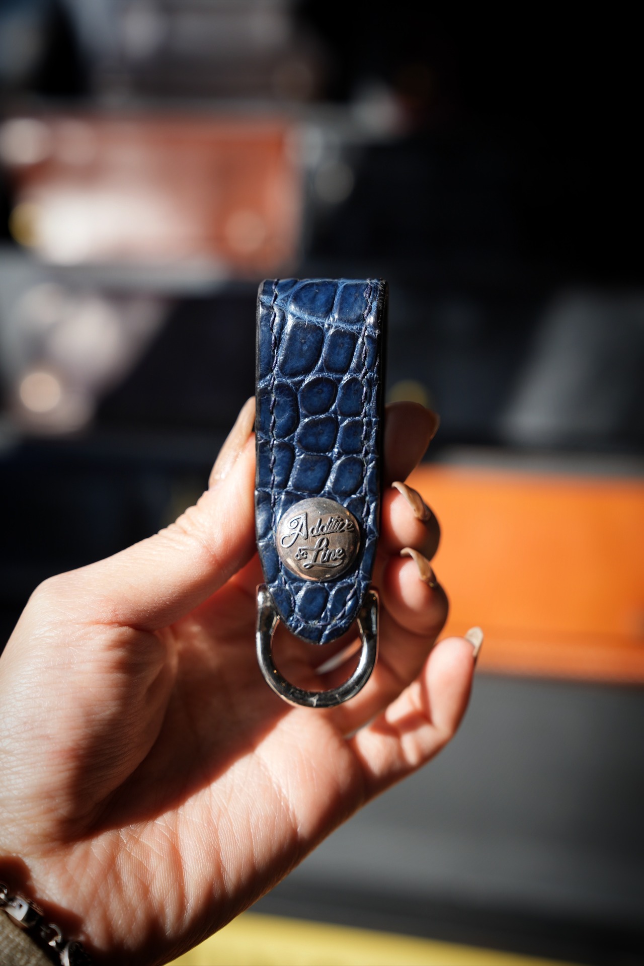 【即納】Indigo Porosus Crocodile Key folder