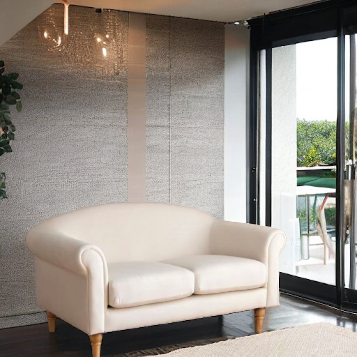 全2カラー【ヨーロピアンソファー】ベロアソファ モダン 2人掛け