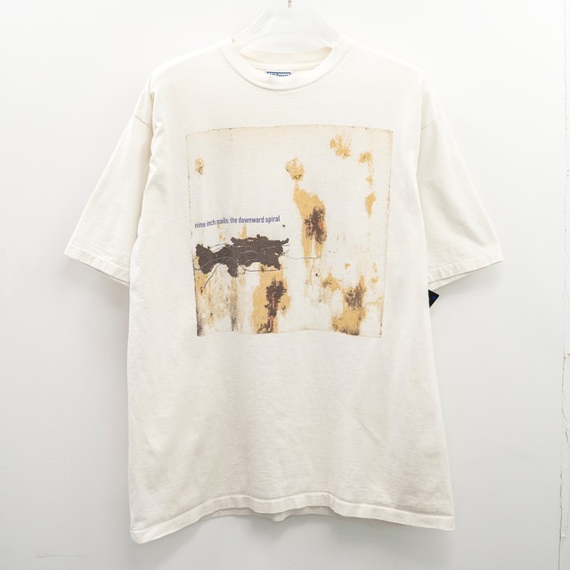 Nine Inch Nails " The Downward Spiral White " All Sport XL 【E7-8】