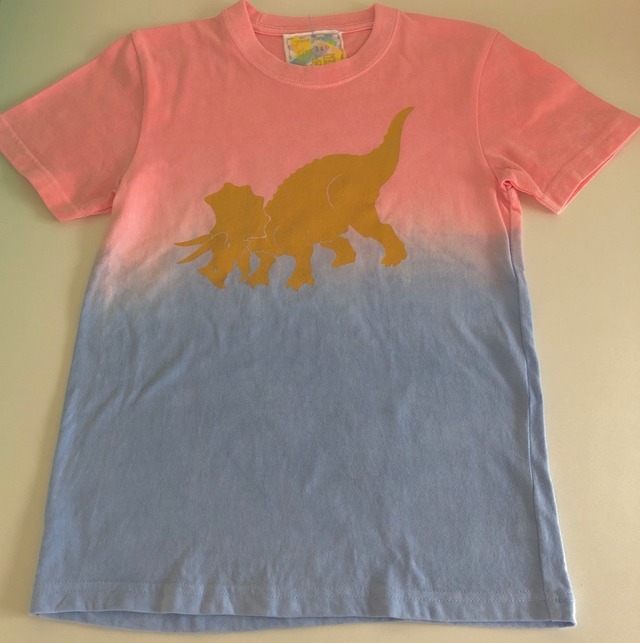 受注制作　kidsTシャツ「トリケラ＆スピノ　段染め」110~140cm