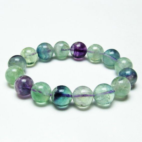 エンジェルフェザー フローライト ブレスレット 13mm 一点物 111-22905