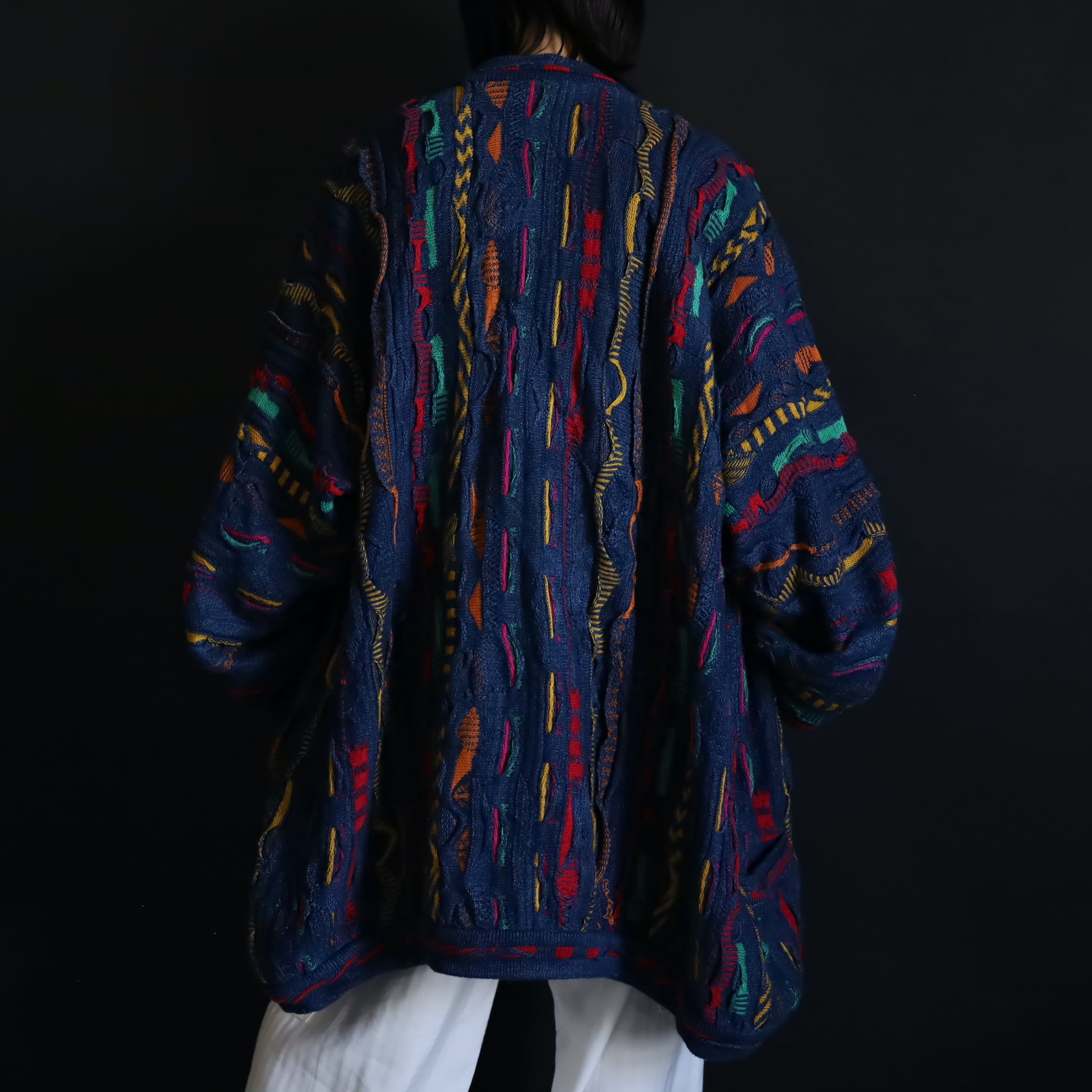 希少COOGI BLUES 3Dニットカーディガン 中古・古着通販】Coogi (クージー) 3Dニットカーディガン スカイブルー