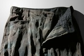 山内 / 有松カモフラージュビンテージシルクリネン・タブ付きワークパンツ