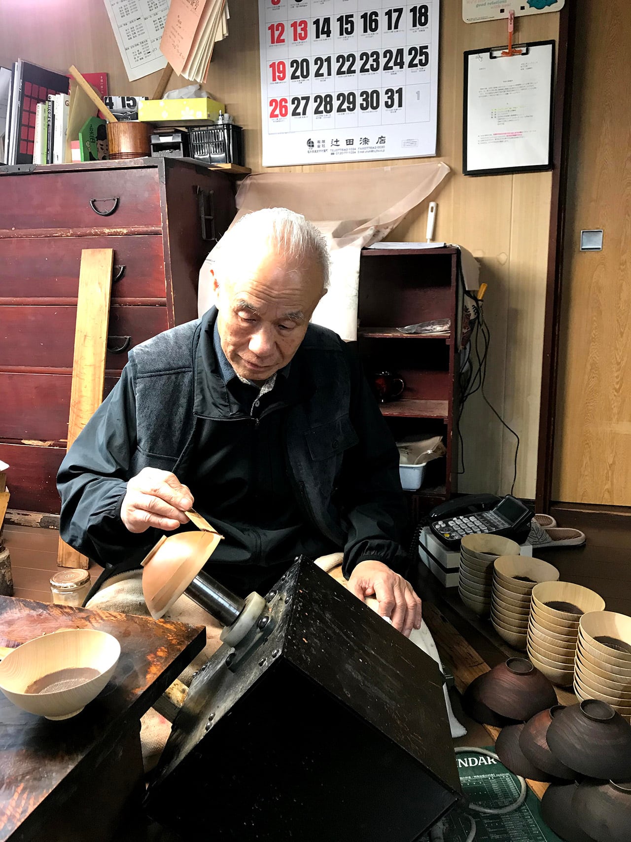 21cmPlate】①古代朱 ／ ②溜 作：畠中昭一（現代の名工）工房：古代匠