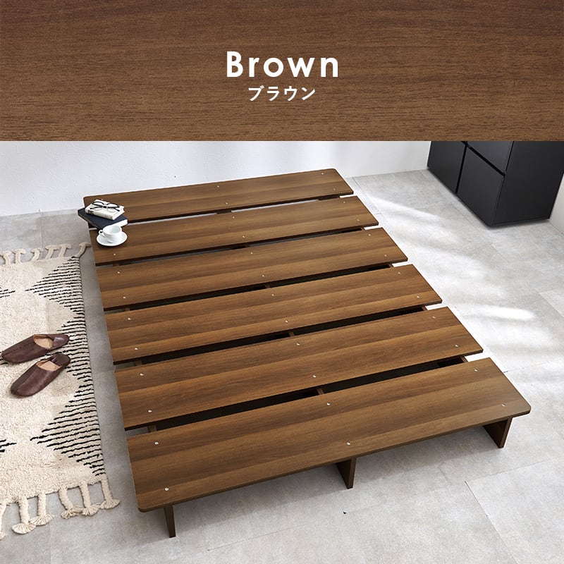 【組立式】耐荷重350kg セミダブルベッド ステージベッド 2色展開 一人暮らし ワンルーム 幅140cm