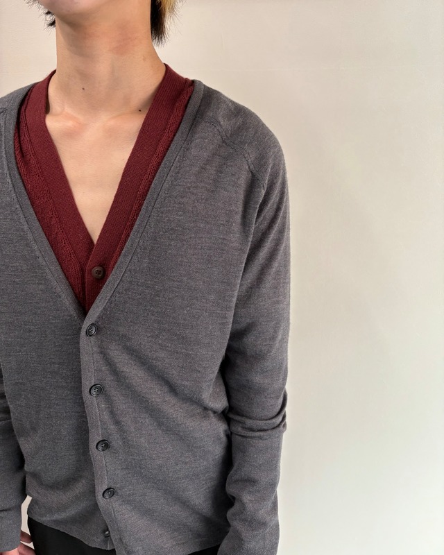 【BALENCIAGA】grey basic cardigan