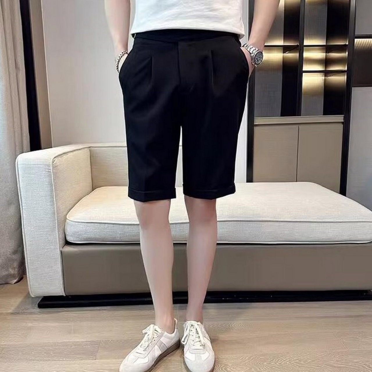 high waist suit shorts pants 00360